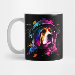 Funny Beagle Astronaut Dog in Outer Space Cosmic Explorer Mug